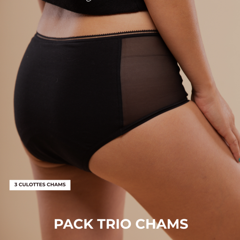 Pack Trio Chams - 3 culottes menstruelles flux abondant